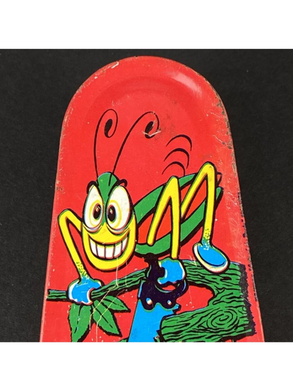 Vintage Red Tin Cricket Grasshopper Clicker Toy USA Made Collectible - Picture 3 of 7